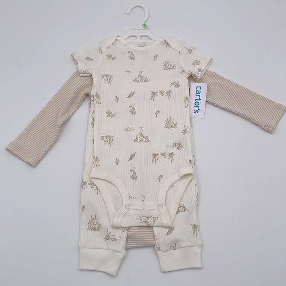Carter's Other - Carter’s 3 Piece Coordinating Matching Onesie and Pants‎ Ducks Outfits Baby